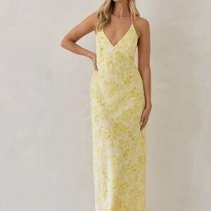 Park & Fifth Yellow Floral Maxi Dress